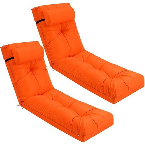 🔥 Wenqik Set of 2 Outdoor Chaise Lounge Cushions 76 x 22 x 6 Inch Waterproof  — $29.99  (was $99.99)