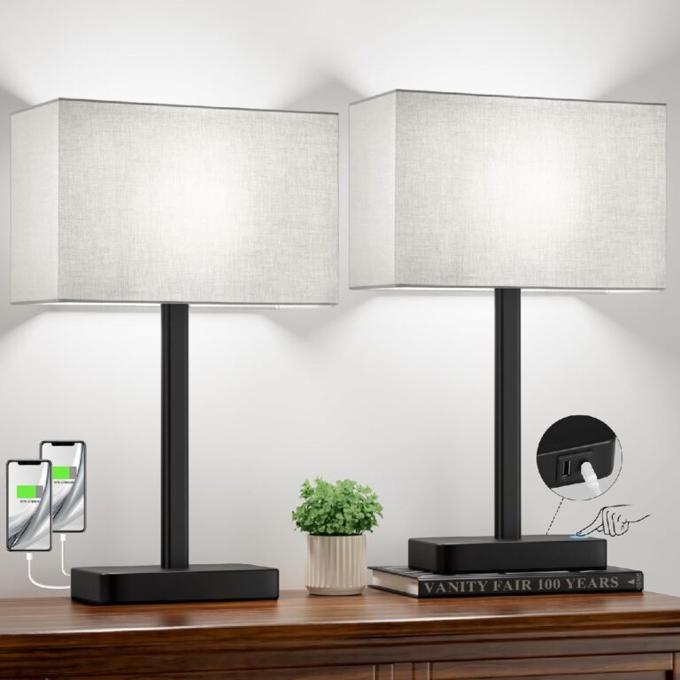 🔥 Touch Lamps for Bedroom, 3 Way Dimmable Grey Bedside Table Lamps Set of 2  — $16.23  (was $55.99)