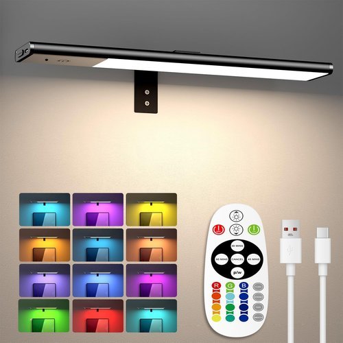 🔥 12″ Picture Light for Wall, Wireless RGB Picture Light, Black  — $8.00  (was $26.99)