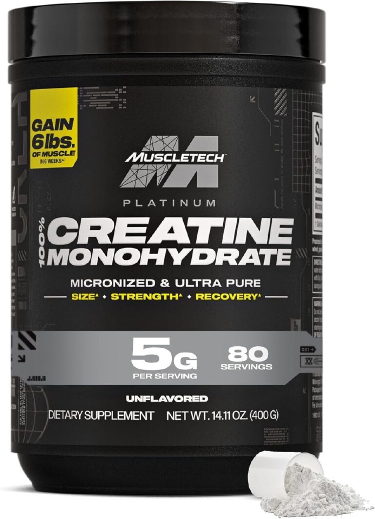 🔥 MuscleTech Creatine Monohydrate Powder, Platinum Pure (80 Servings)  — $7  (was $32)