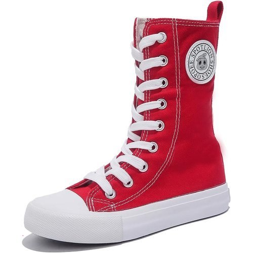 🔥 Kids Tall Canvas Lace up Knee High Sneakers Boys and Girls, White | High Top  — $9.99  (was $29.90)