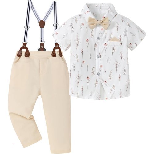 🔥 CARETOO Toddler Boy Clothes Suit Gentleman Wedding Outfits Kids Formal Dress  — $10.99  (was $29.99)