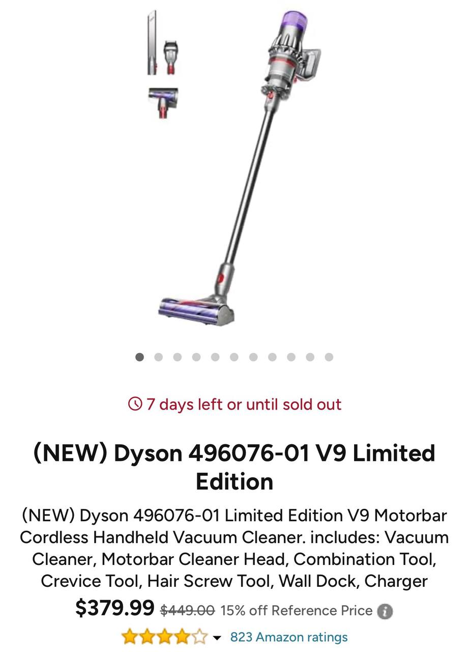 (NEW) Dyson 496076-01 V9 Limited Edition
