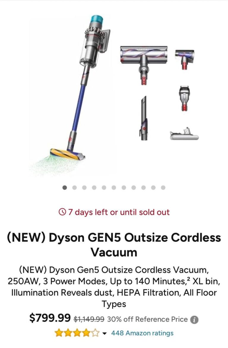 🔥 NEW) Dyson GEN5 Outsize Cordless Vacuum  — $799.99