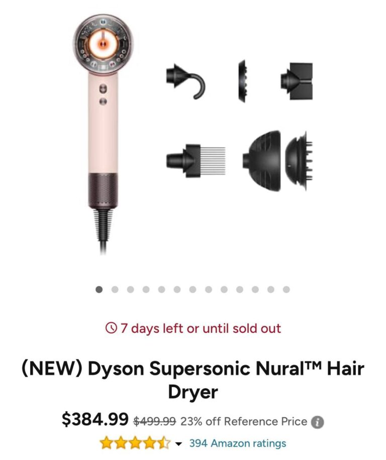 🔥 (NEW) Dyson Supersonic Nural™ Hair Dryer  — $384.99