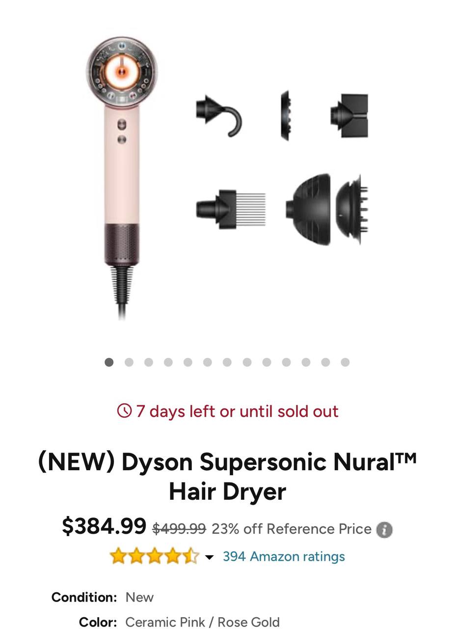 NEW) Dyson Supersonic Nural™ Hair Dryer