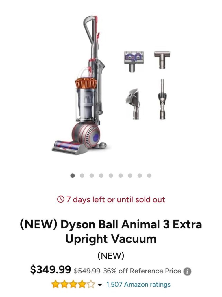 🔥 NEW) Dyson Ball Animal 3 Extra Upright Vacuum  — $349.99