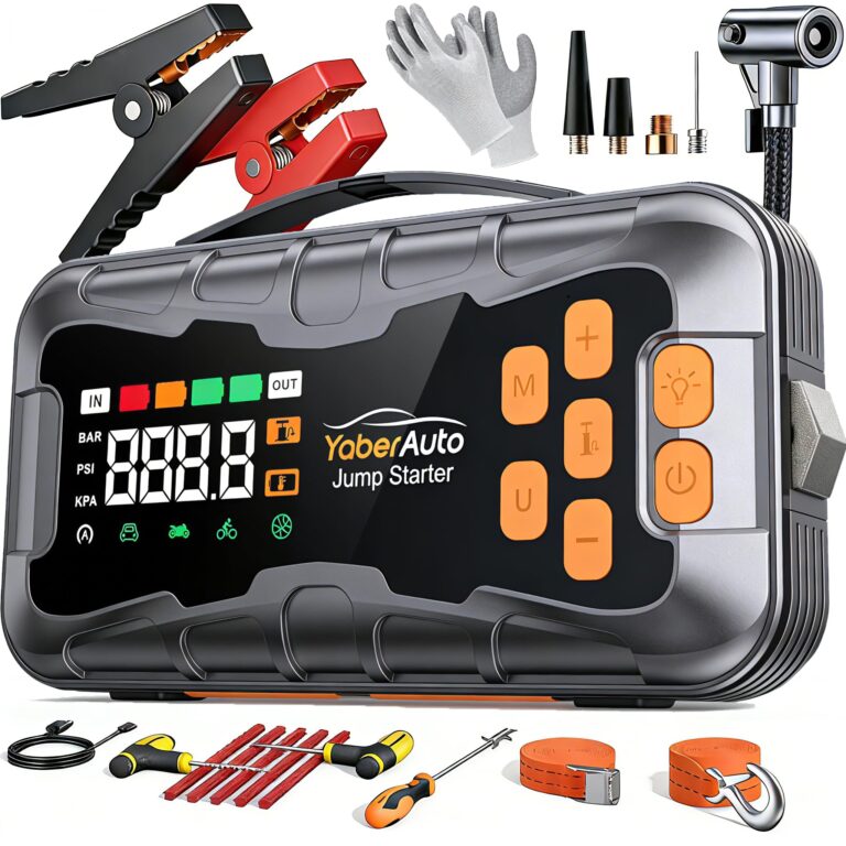 🔥 YaberAuto 16-in-1 Jump Starter with Air Compressor 8000A 160PSI  — $57.94  (was $149.99)