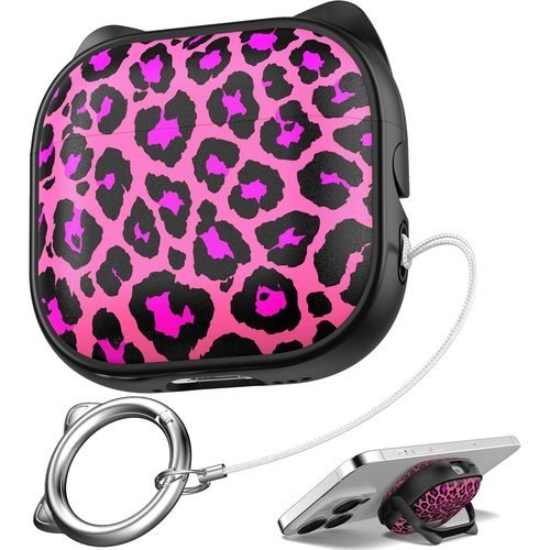 🔥 for AirPods 4 Case with Cleaning Kit, Cute Cat Ear Print Design & Cute Buckle  — $2.99  (was $9.99)