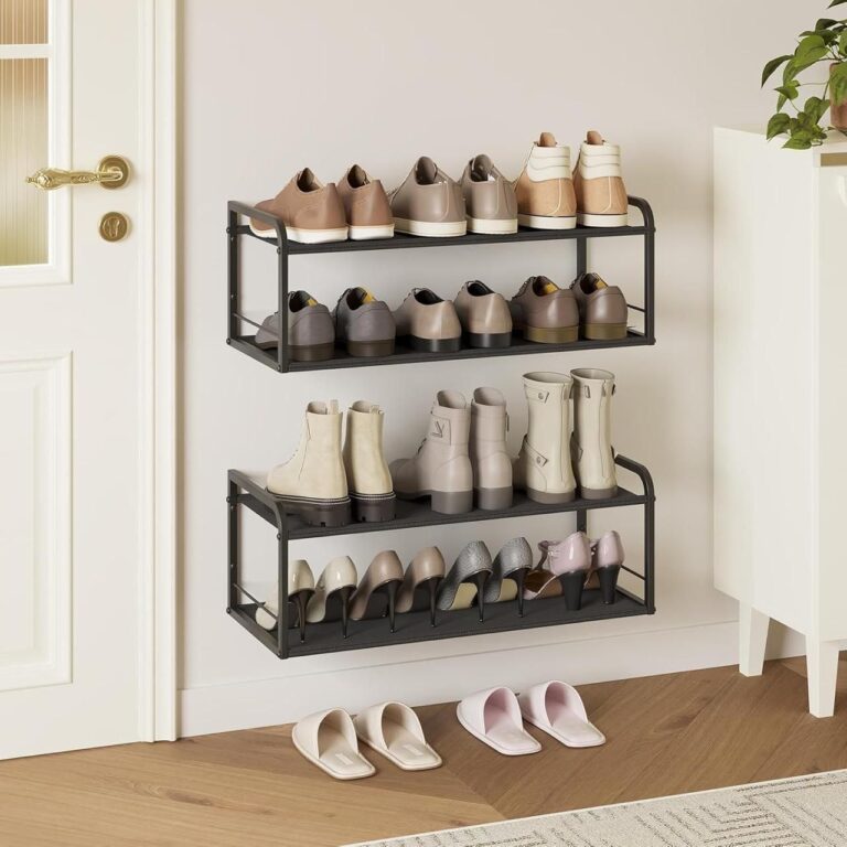 🔥 2 Pack Wall Mounted Shoe Rack