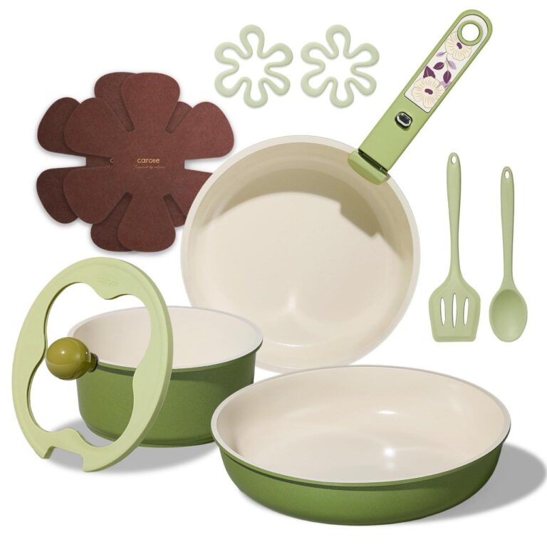 🔥 CAROTE 11 PCS Ceramic Cookware Set