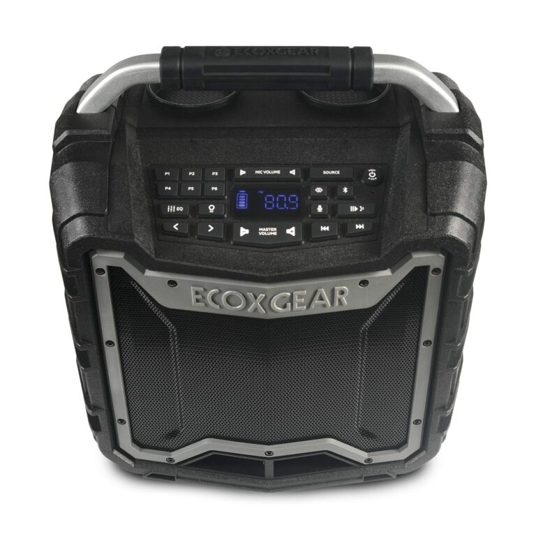 🔥 ECOXGEAR EcoTrek Rugged Waterproof Floating Portable Bluetooth Wireless 100 Watt Stereo Smart Speaker and PA System (Gra