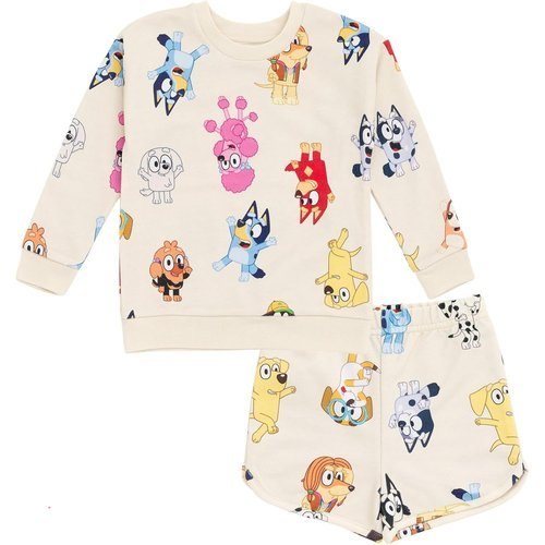 🔥 Bluey Bingo Chloe Coco French Terry Sweatshirt and Shorts Infant to Big  — $9.74  (was $35.99)