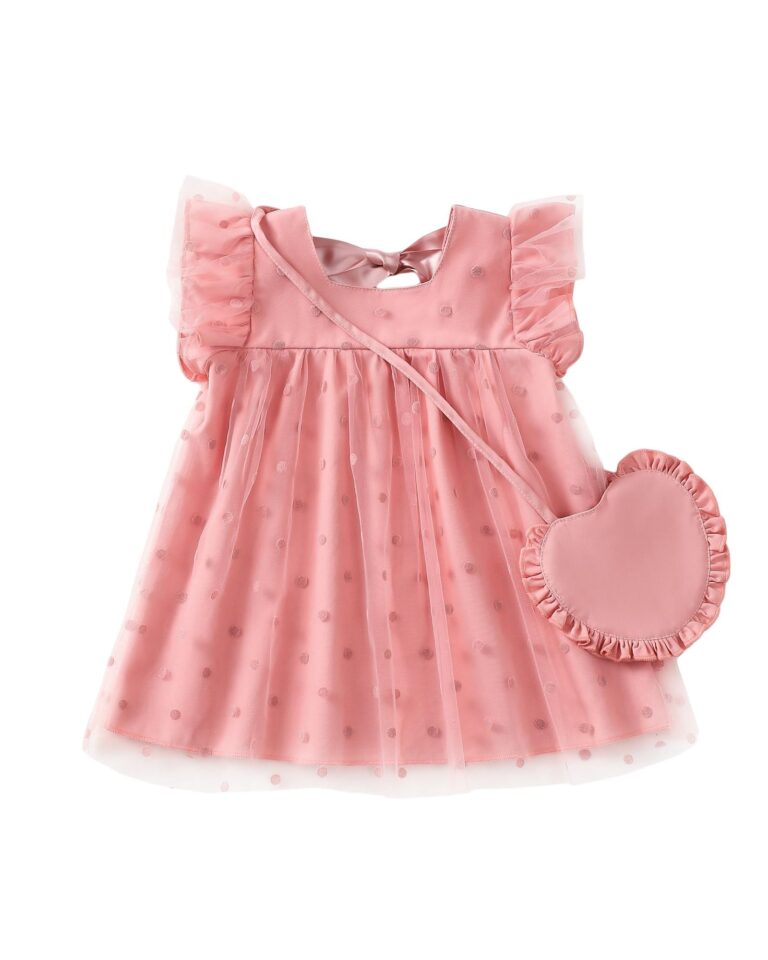 🔥 Kucnuzki Baby Girl Clothes Toddler Girls Summer Fairy Tulle Dress Ruffle Fly Sleeve Casual Sundress Cute Outfit for Kids