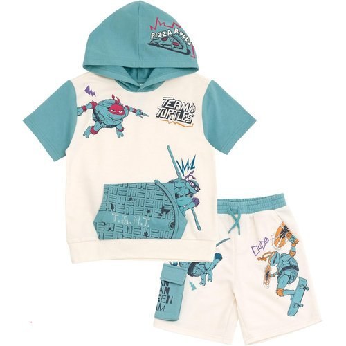 🔥 Teenage Mutant Ninja Turtles French Terry Pullover Hoodie and Shorts Outfit  — $10.44  (was $26.99)