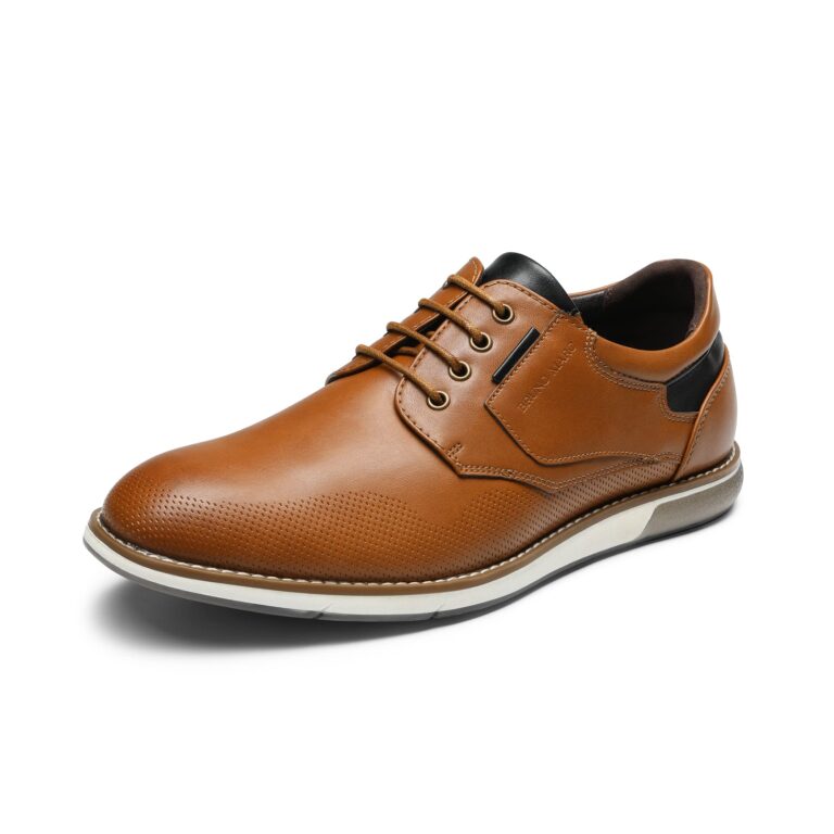 🔥 Bruno Marc Men’s Dress Oxfords Casual Derby Sneakers,Brown,9  — $39.99  (was $56.99)