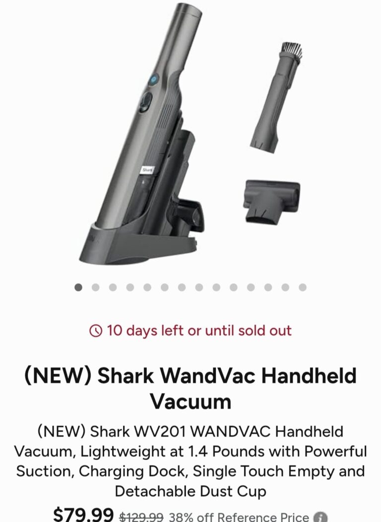 🔥 (NEW) Shark WandVac Handheld Vacuum  — $79.99
