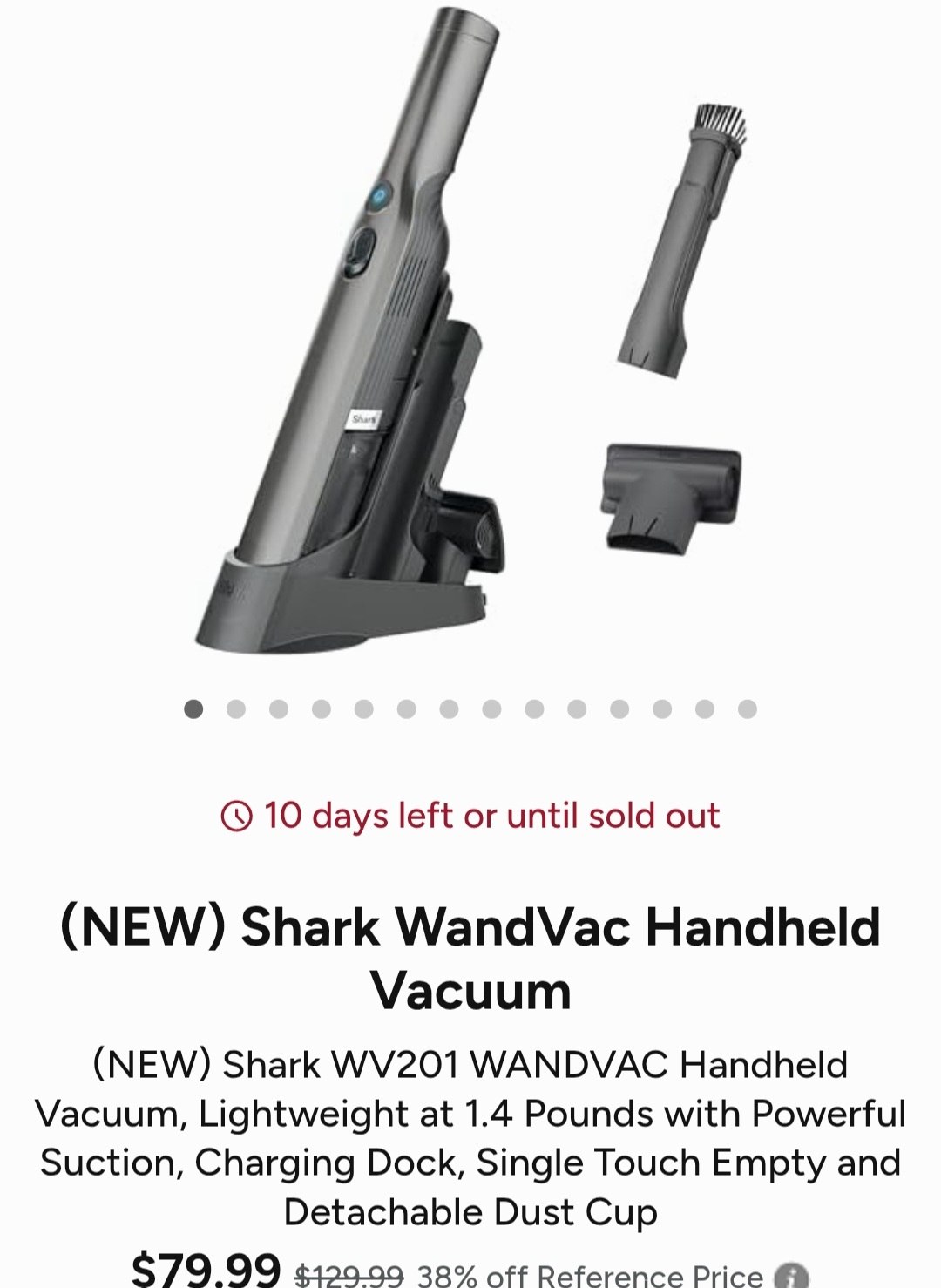 (NEW) Shark WandVac Handheld Vacuum