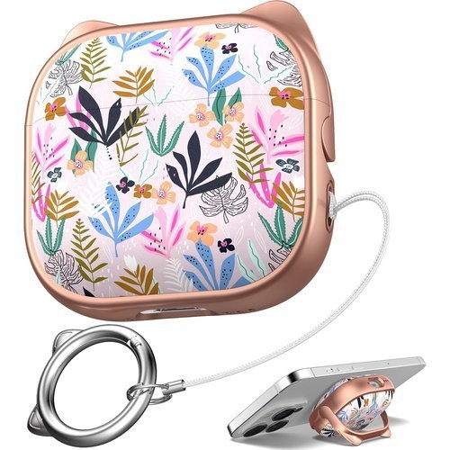 🔥 for AirPods 4 Case with Cleaning Kit, Cute Cat Ear Print Design & Cute Buckle  — $5.99  (was $9.99)