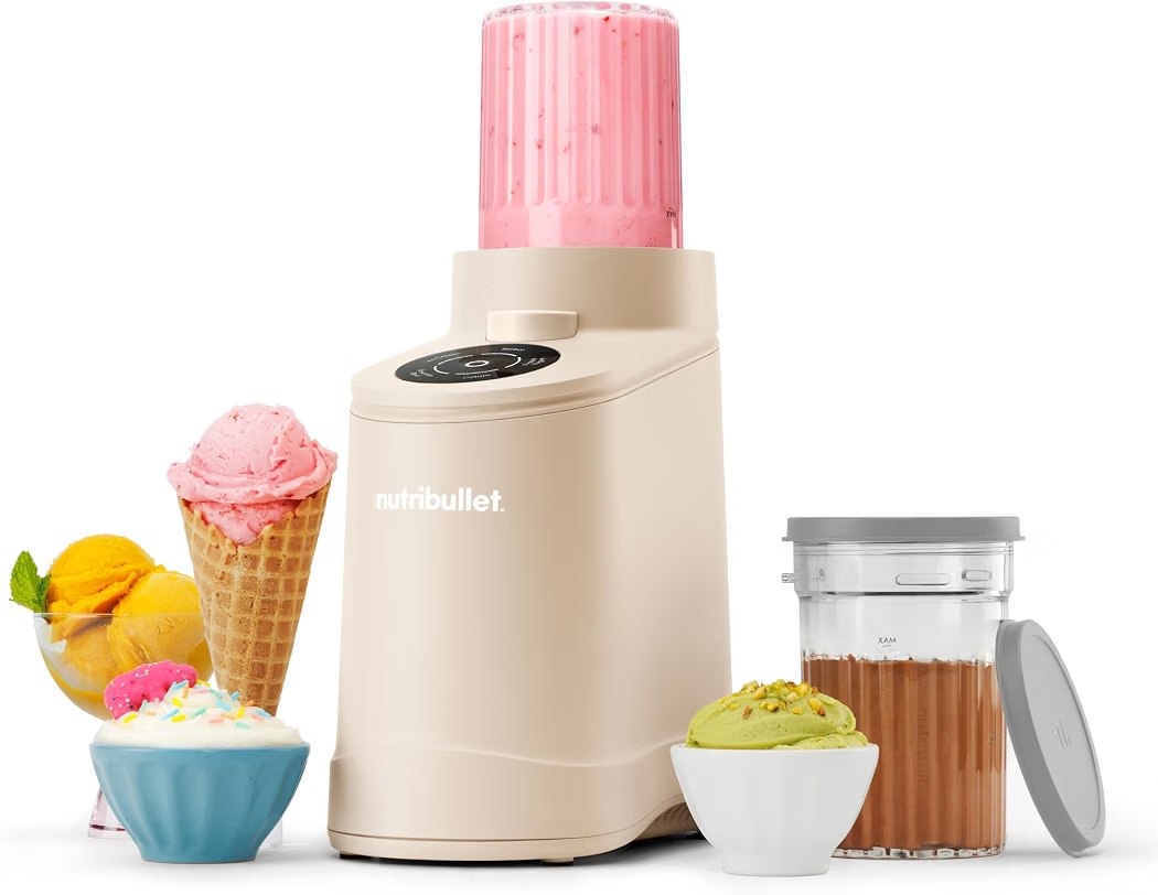 nutribullet Chill Ice Cream Maker, for Gelato, Sorbet, Frozen Yogurt, Smoothie Bowls, Compact Size, (2) Dishwasher Safe