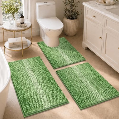 🔥 Yamaziot Bathroom Rugs Sets 3 Piece, Ultra Absorbent Non Slip Bath Mats  — $19.99  (was $39.99)