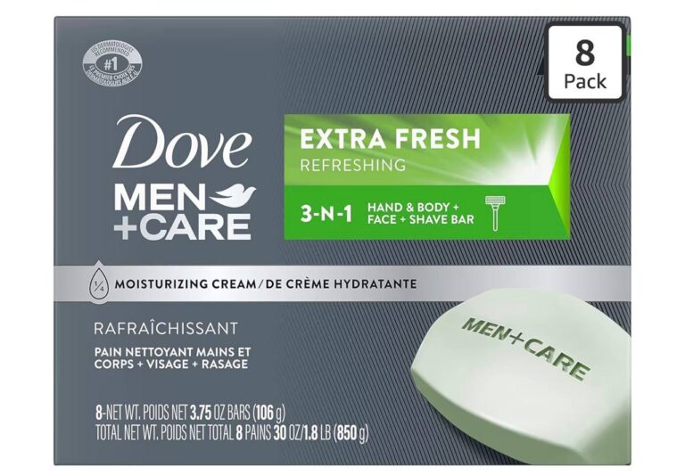 🔥 DOVE MEN + CARE 3 in Cleanser for Body, Face, and Shaving 1 Bar 3.75 oz For dry skin, Helps cleanse and hydrate, With 1/  — $6