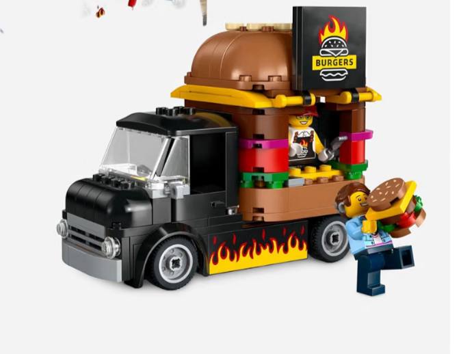 🔥 LEGO City Burger Truck Toy Building Set, Fun Gift for Kids Ages 5 Plus, Burger Van and Kitchen Playset, Vendor Minifigur  — $12  (was $20)