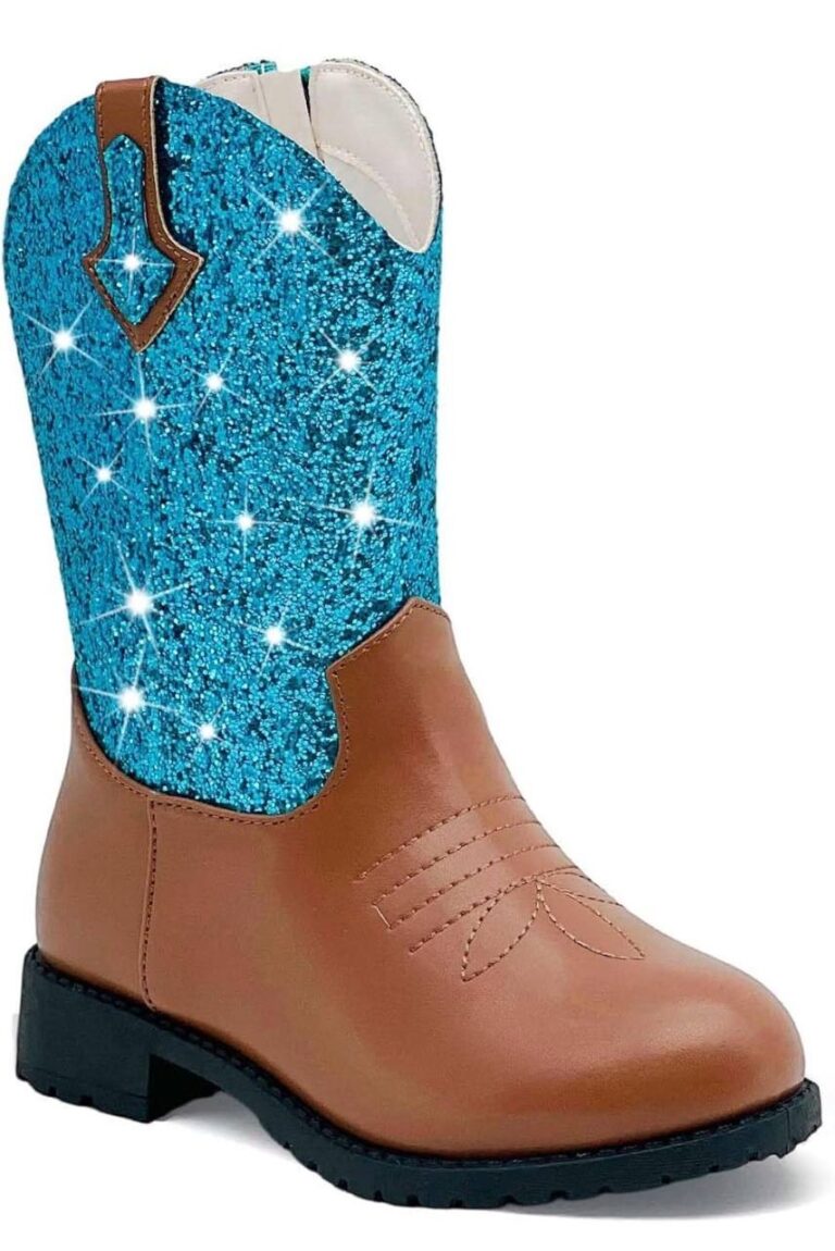 🔥 Sparkly Girls Glitter Cowboy Dress Boots