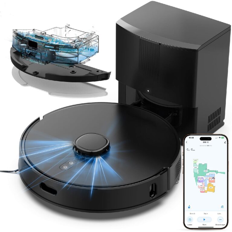 🔥 E10+ Robot Vacuum & Mop Combo Self Emptying with 8,000Pa, Robotic Vacuums Cleaner for Pet Hair  — $29.79  (was $369.99)