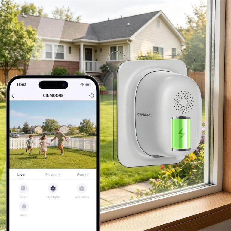 🔥 CINMOORE 2.5K Window Security Camera for Home, Wireless No Drill Anti  — $34.99  (was $69.99)