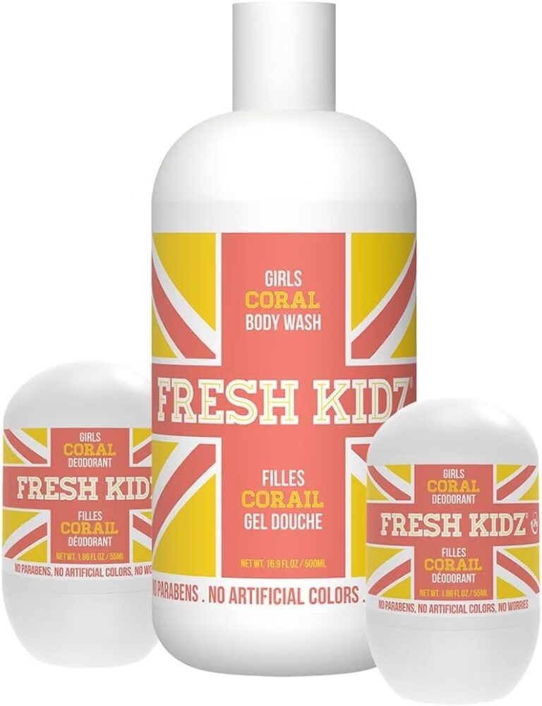 🔥 Fresh Kidz Body Wash 16.9 fl.oz. and 2 Roll-On Deodorants 1.86 fl.oz. for Kids and Teens – Girls Coral Set  — $9  (was $24)