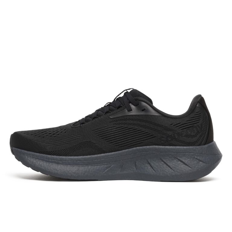 🔥 Saucony Men’s Ride 18 Sneaker, Black/Shadow  — $79.50  (was $145.00)