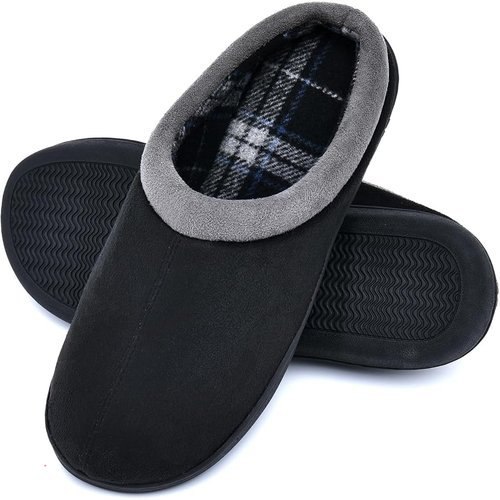 LORDFON Memory Foam Mens Slippers Slip-On Comfy House Slippers for Men Indoor