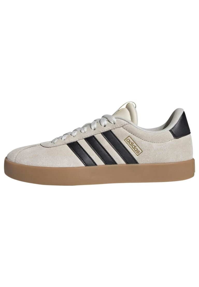 🔥 adidas Women’s VL Court 3.0, Cream White/Black/Gold Metallic  — $56.25  (was $80.00)