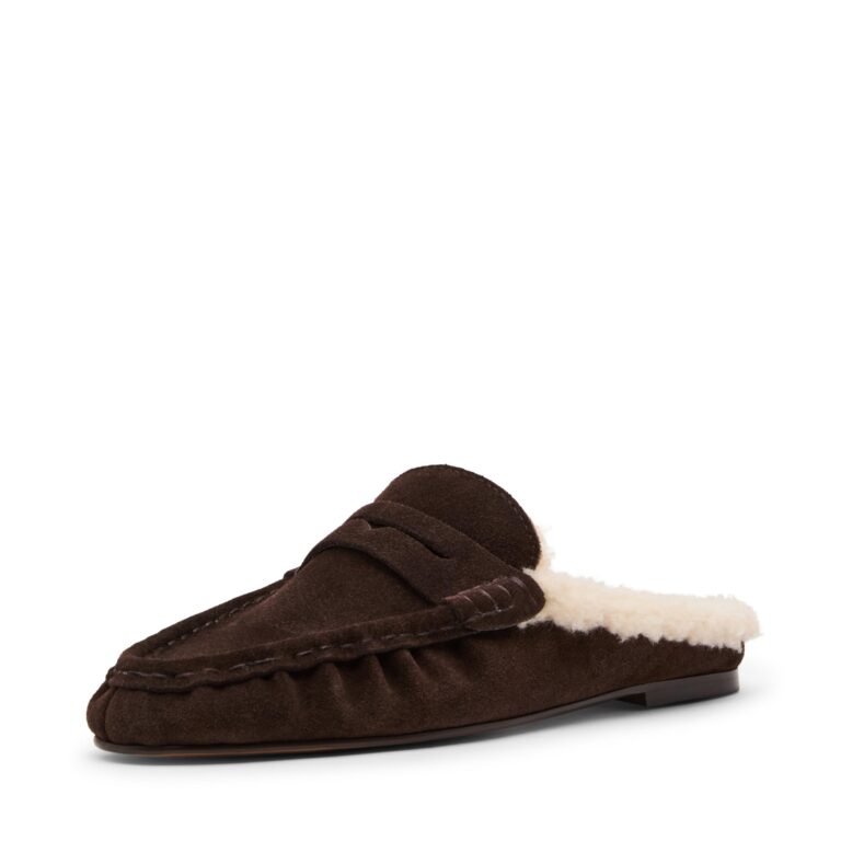 Steve Madden Women’s Rafe Loafer, Chocolate Brown Suede Fur — $50.00 (was $109.95)