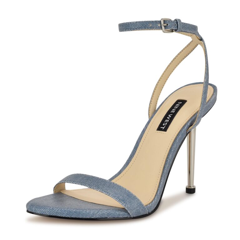 Nine West Women’s Reina Heeled Sandal, Light Blue Denim 452 — $63.84 (was $109.00)